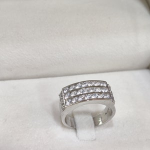 2Ct Round Cut D/VVS1 Diamond Men's Wedding Band Ring 14K White Gold Finish,Gold Ring, Gift Him