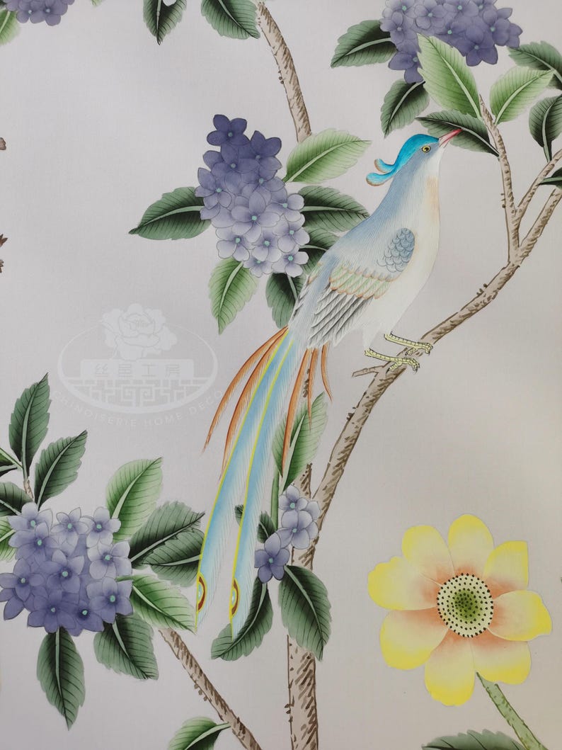 IN STOCK for Immediate Delivery 33 X 68 Chinoiserie Handpainted