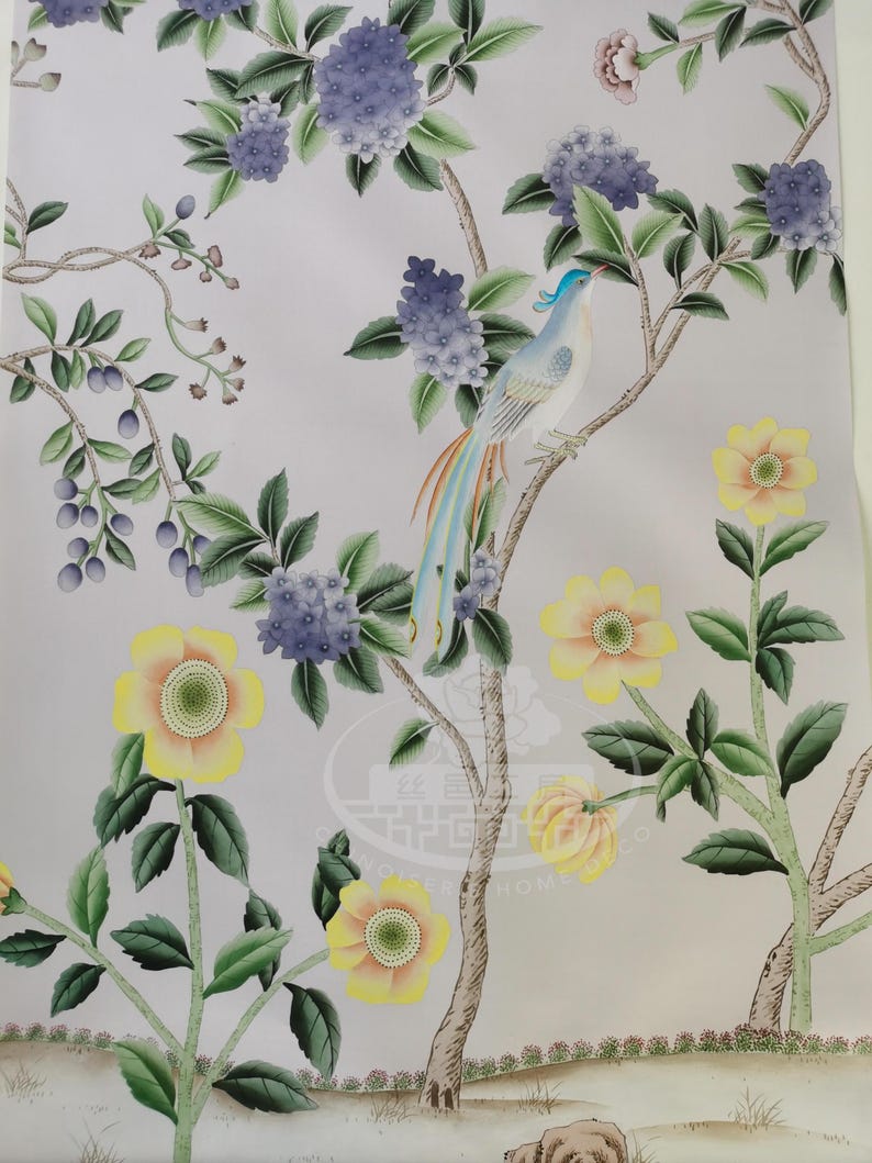 IN STOCK for Immediate Delivery 33 X 68 Chinoiserie Handpainted