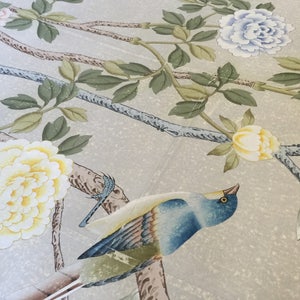 G-005 Grand View Garden Chinoiserie Handpainted Wallpaper on Antiqued Tea Paper