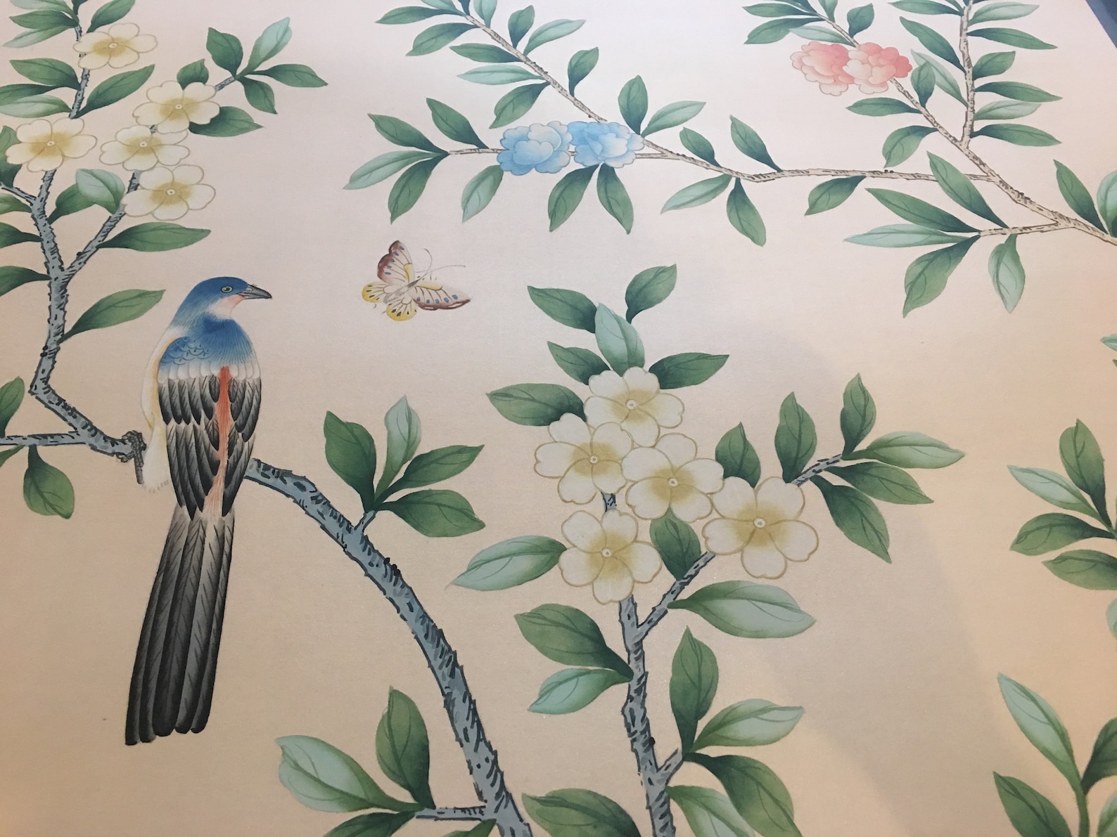 24 X 42 Chinoiserie Handpainted Silk Artwork on - Etsy