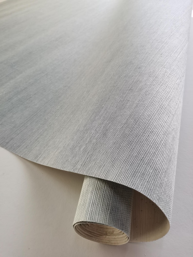 Real Handmade Grasscloth Wallpaper – GC-005 | Natural Blue-grey ...