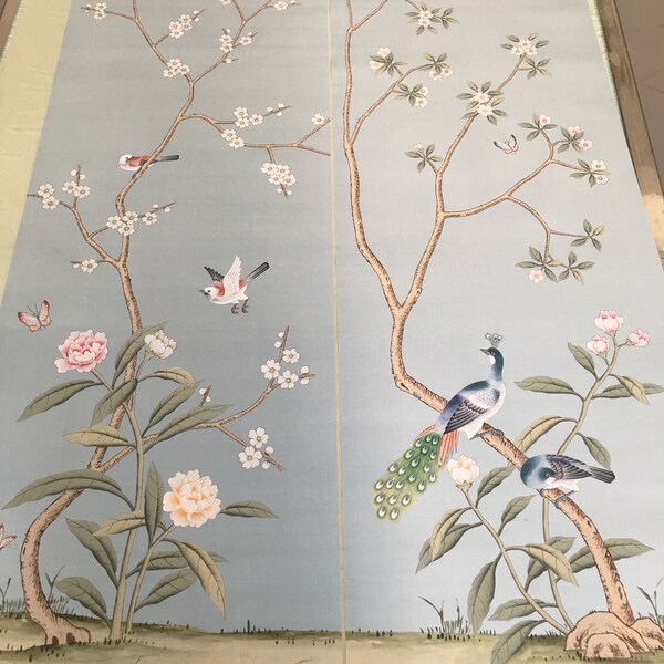 Reserved for Nicole: Balance for Handpainted Silk Wallpaper