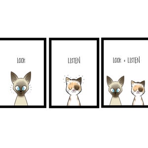 Look and Listen Prints Set of 3