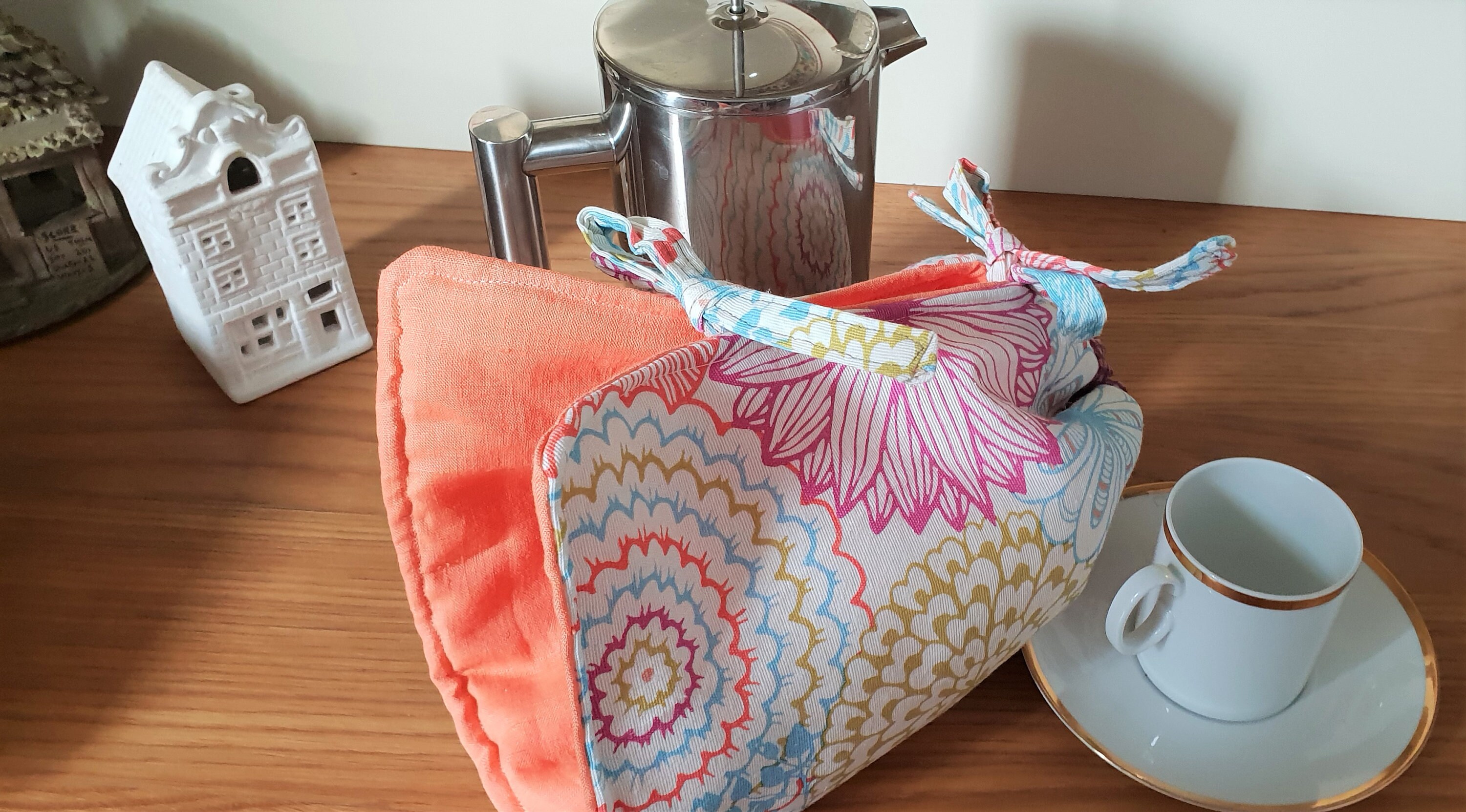 Cafetiere Cover Coffee Pot Cover Coffee Cosy Mother's Day Gift Pink