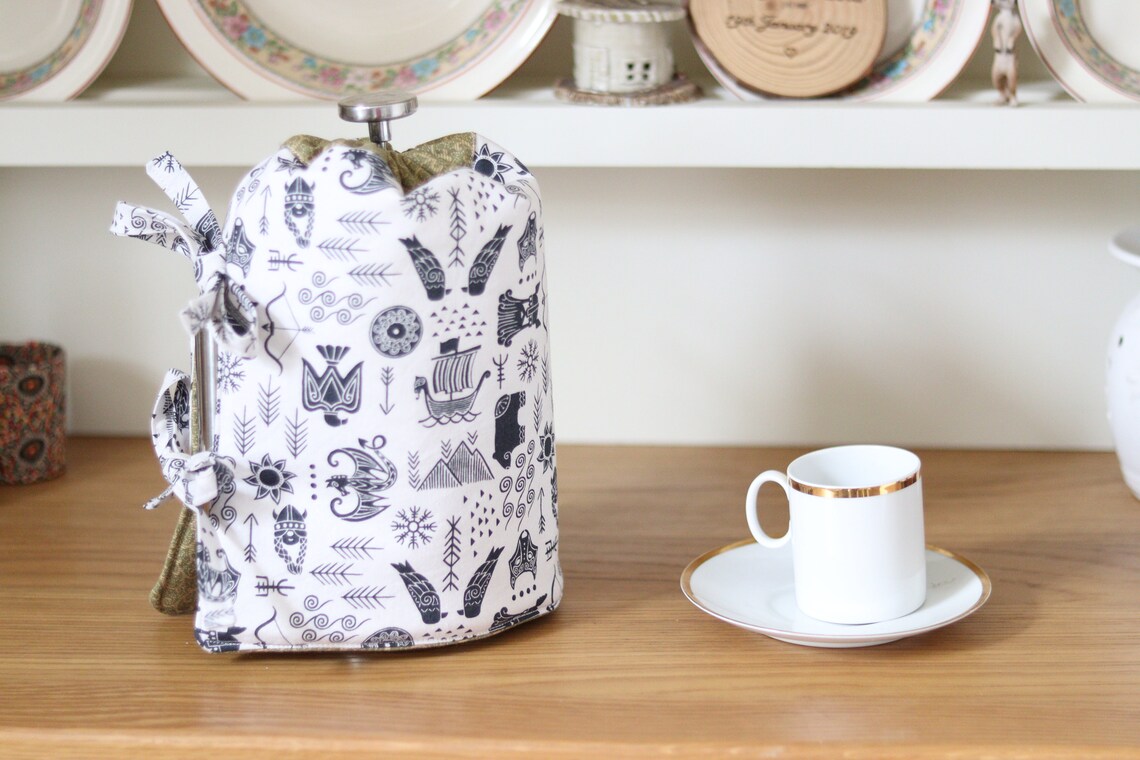 Cafetiere cover coffee pot cover Coffee cosy gift for father Viking