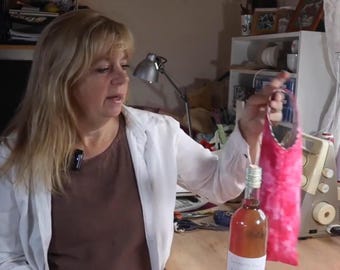 PDF Pattern Bottle Gift Bag with full instructions.