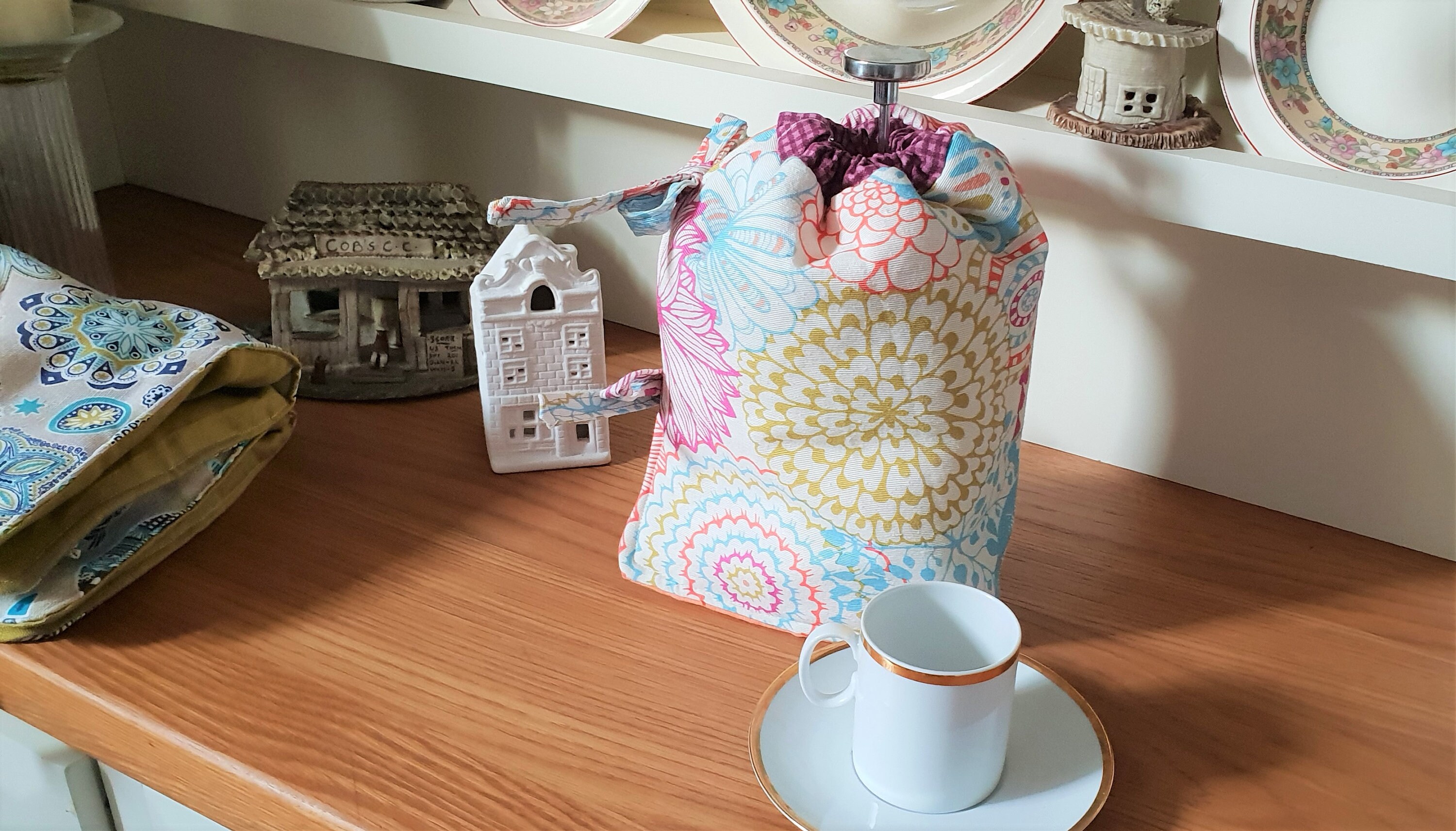 Cafetiere Cover Coffee Pot Cover Coffee Cosy Mother's Day Gift Pink