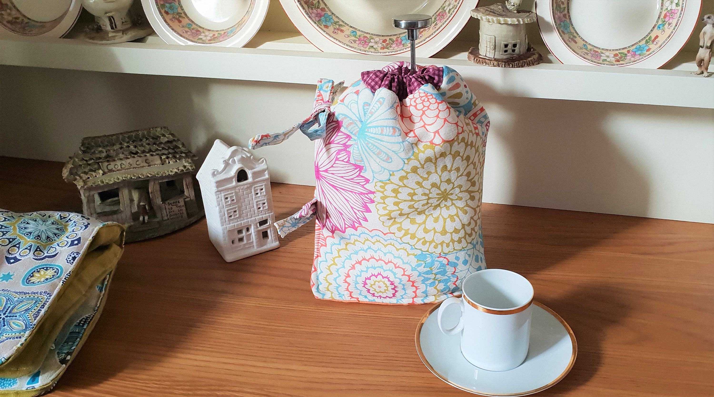 Cafetiere Cover Coffee Pot Cover Coffee Cosy Mother's Day Gift Pink