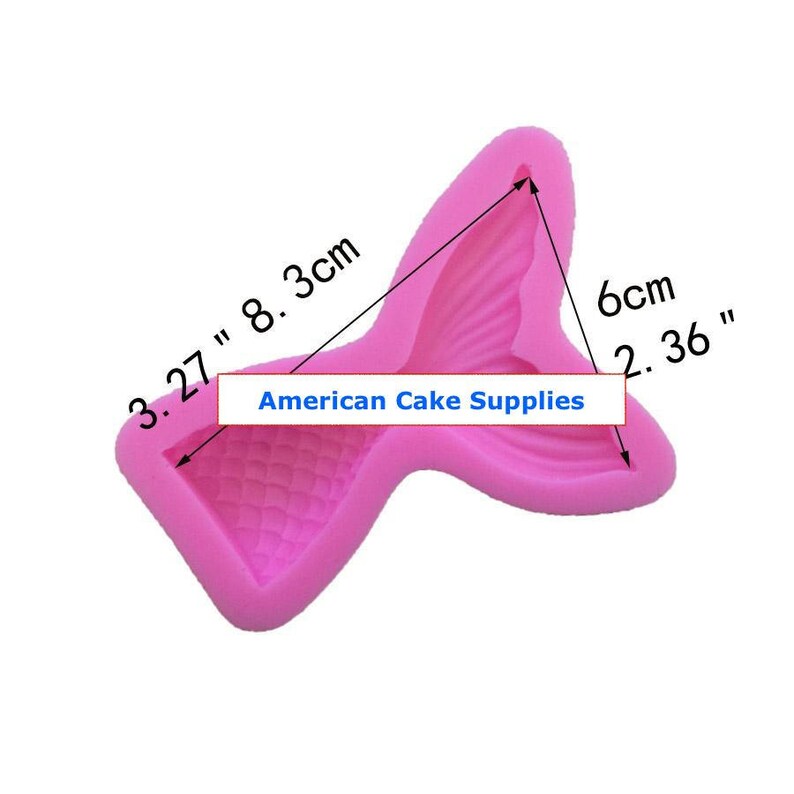 Mermaid Tail Silicone Mold Fondant Cupcake Cake Decorating Baking Tools Handmade Soap Mold Fish Fork tail DIY sugarcraft caketopper Sale