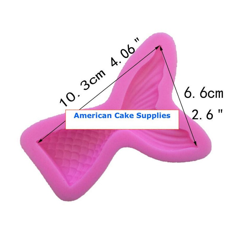 Mermaid Tail Silicone Mold Fondant Cupcake Cake Decorating Baking Tools Handmade Soap Mold Fish Fork tail DIY sugarcraft caketopper Sale
