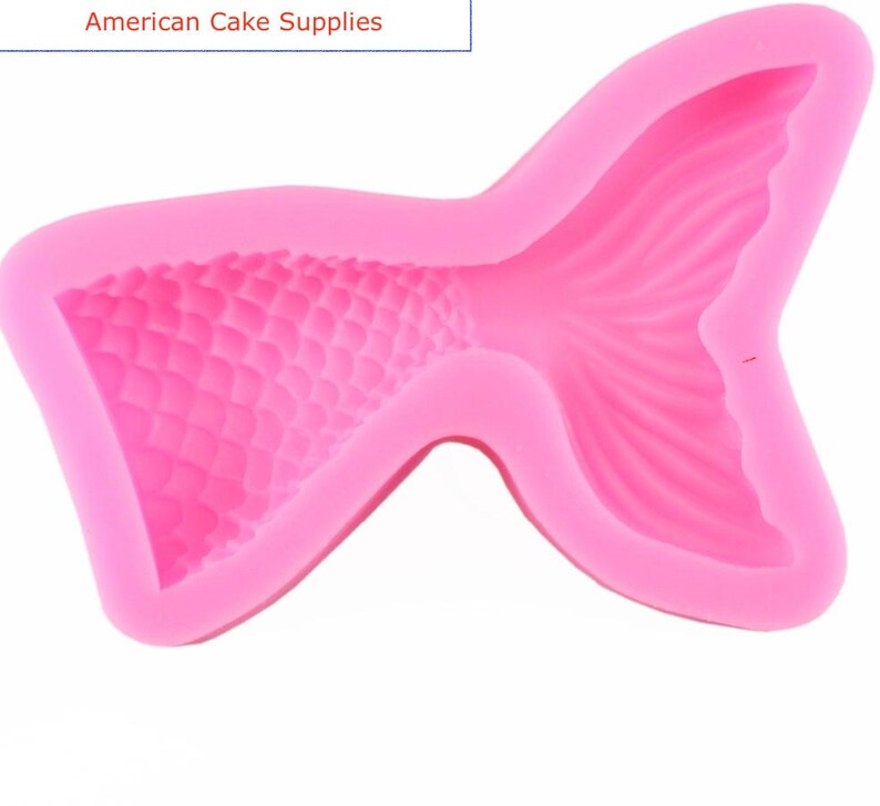 Mermaid Tail Silicone Mold Fondant Cupcake Cake Decorating Baking Tools Handmade Soap Mold Fish Fork tail DIY sugarcraft caketopper Sale