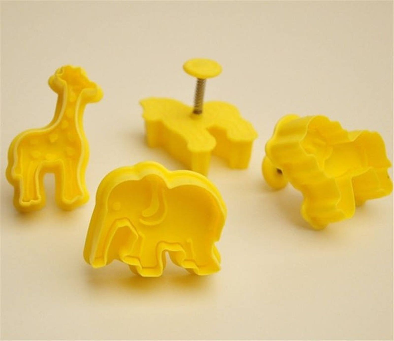 NEW Jungle animal Cookie cutter 4pcs/set 3D animal cake mold Etsy France