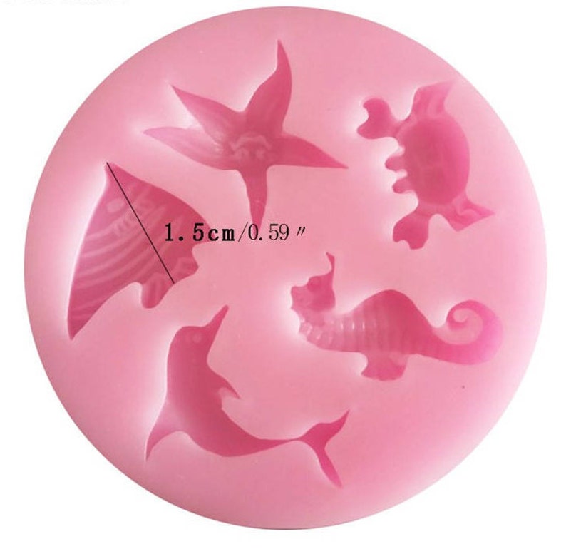 Small 3d Fondant Mold Cupcake Decoration Tool Marine Animals Fish Crab Starfish Dolphin Silicone Cake Kitchen Diy Tool Home Hobby Craft Supplies Tools Kromasol Com
