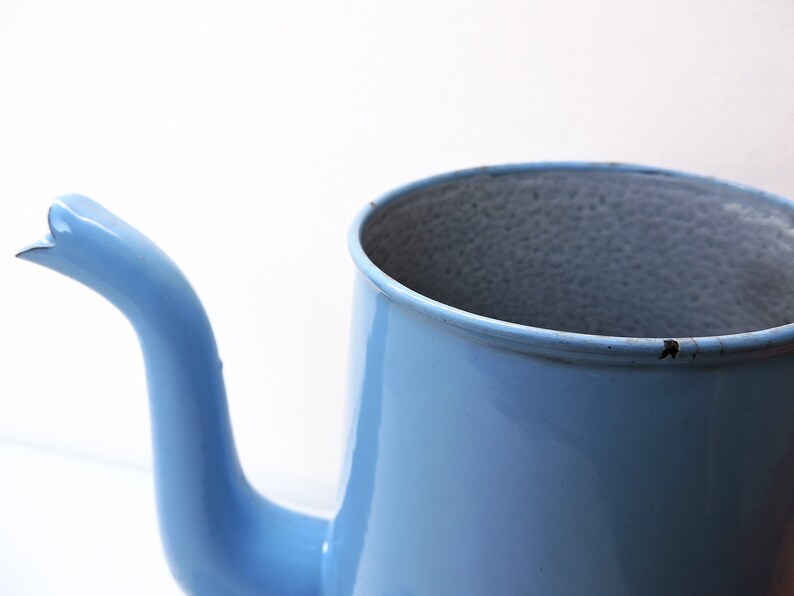 Vintage Sky Blue serving COFFEE POT by Sphinx enamel old enamelware graniteware