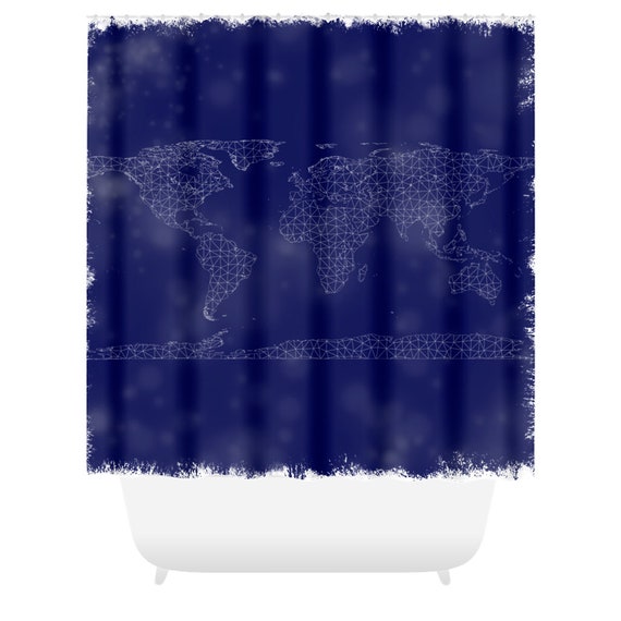 Monde carte rideau de douche, coloré, carte - Home Decor - salle de ... Monde carte rideau de douche, coloré, carte - Home Decor - salle de ...