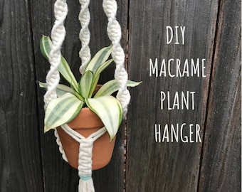 Tutorial per appendere piante in macramè, porta piante da interno fai da te (download digitale)