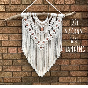 DIY LAYERED MACRAME Wall Hanging Pattern, Macrame Photo tutorial, Learn to macrame, pdf instructions, digital download