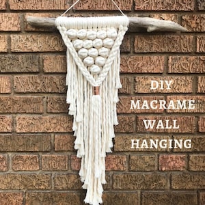 Macrame Wall Hanging Tutorial, DIY Learn to Macrame, Beginner Pattern and Knot Guide, Digital Download PDF, easy cute macrame do it yourself