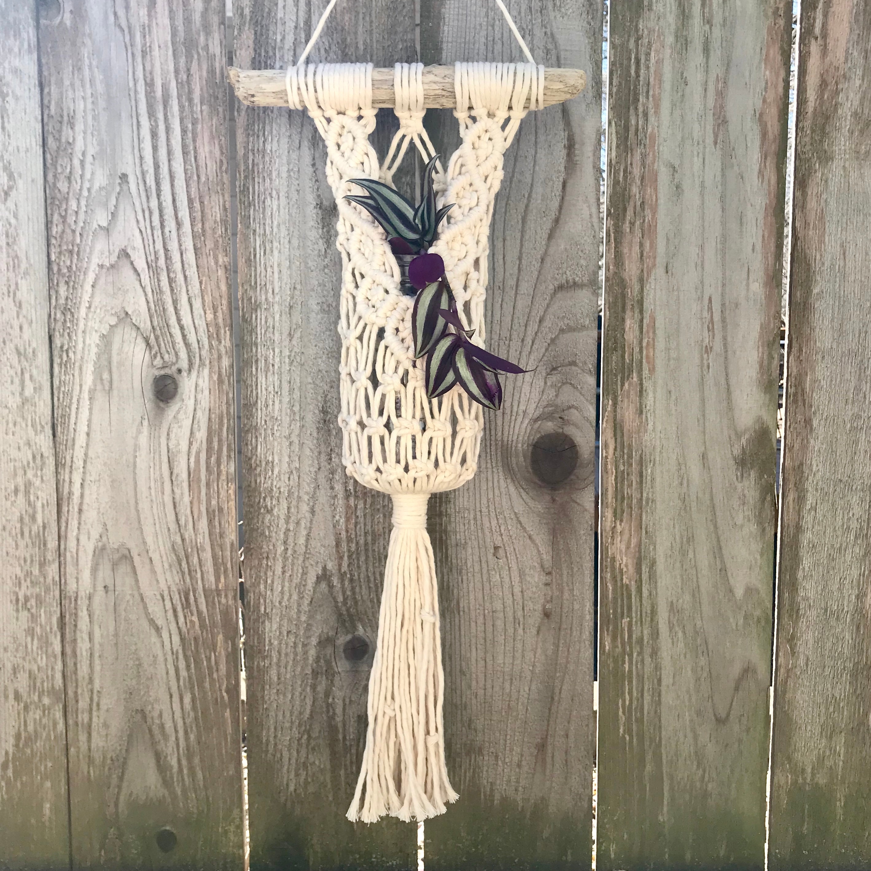 DIY MACRAME POCKET Wall Hanging Photo Tutorial Pattern Mail Etsy