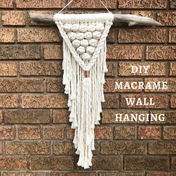 Macrame Wall Hanging Tutorial Diy Learn To Beginner Pattern And Knot Guide Digital Pdf Easy Cute Do It Yourself