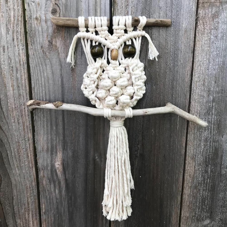 Macrame Owl Tutorial, Learn To Macrame, Adorable Owl Pattern, DIY, do it yourself, PDF instructions, cute fun gift, boho decor, owl lovers image 4