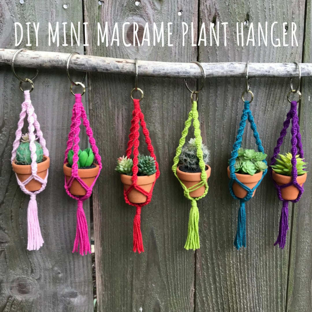 DIY Macrame Mini Plant Hanger Pattern, PDF Instructions, Learn to