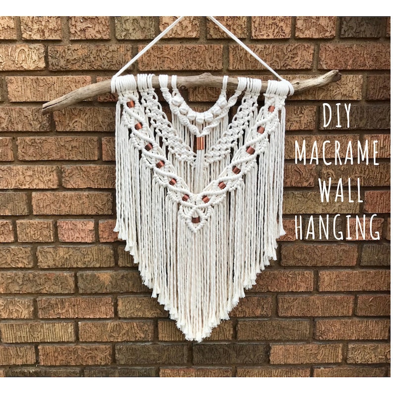 DIY LAYERED MACRAME Wall Hanging Pattern, Macrame Photo tutorial, Learn to macrame, pdf instructions, digital download image 1