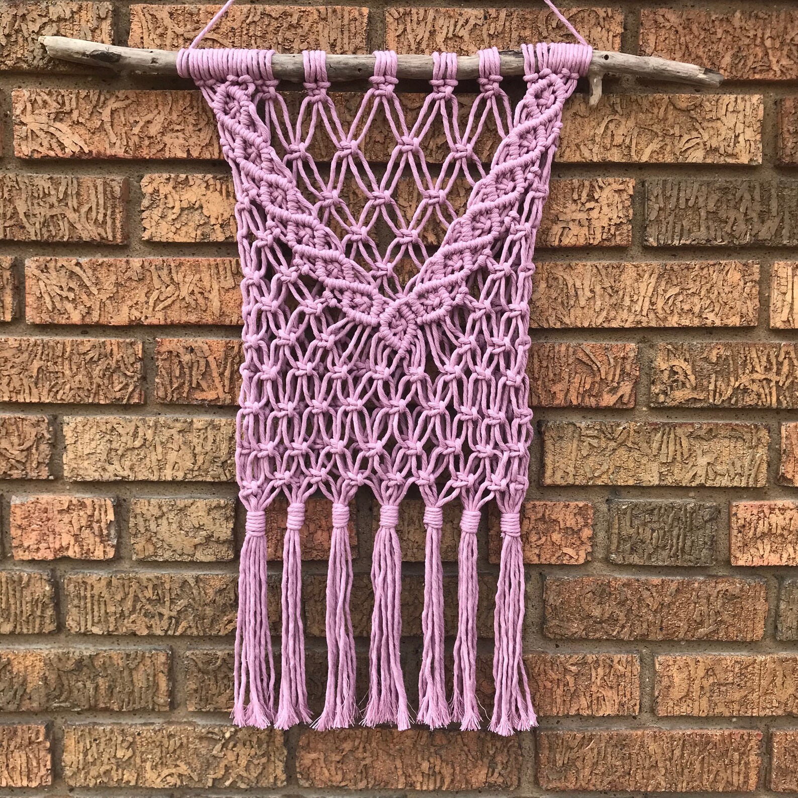 DIY MACRAME POCKET Wall Hanging Photo Tutorial Pattern Mail Etsy