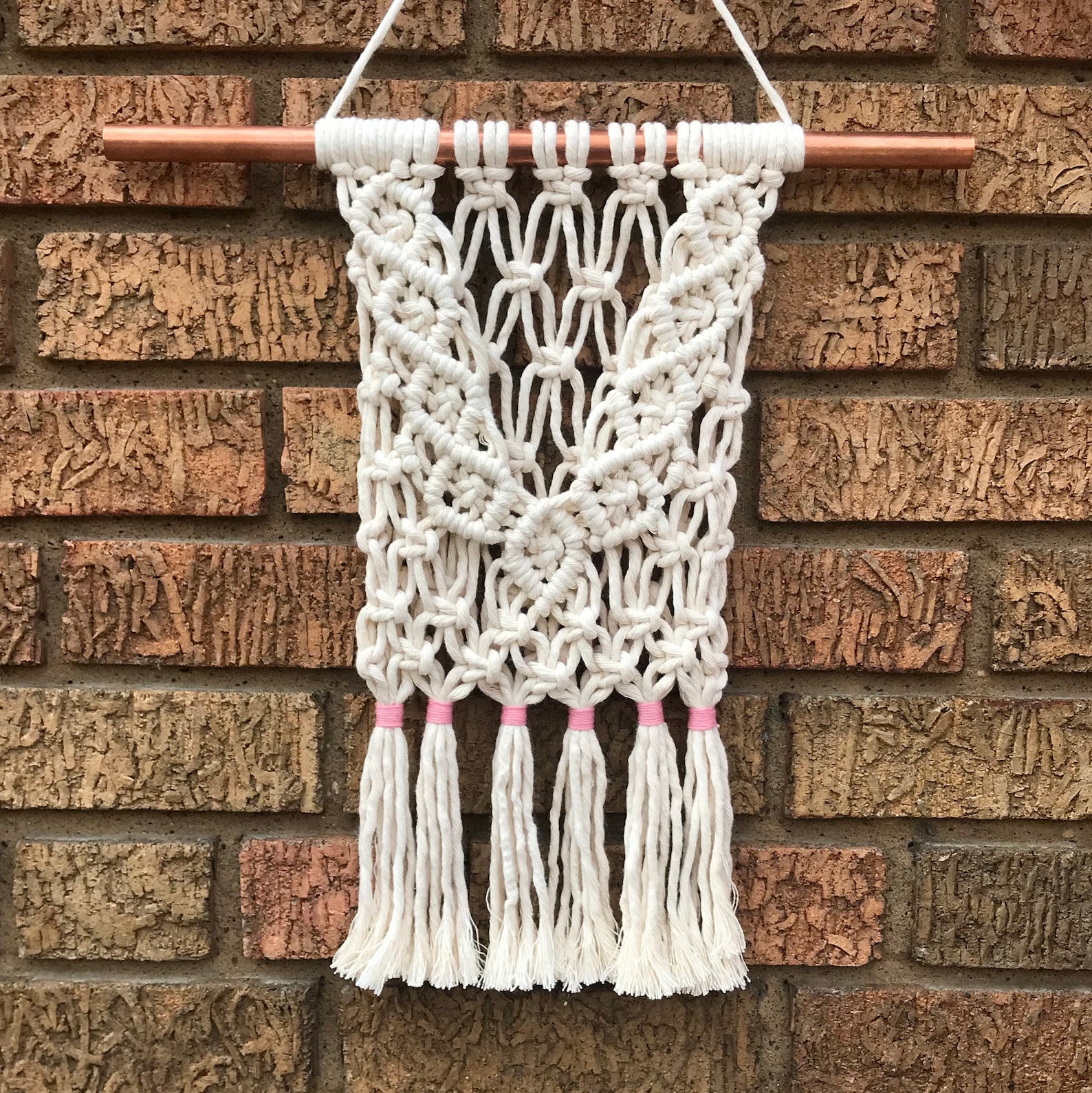DIY MACRAME POCKET Wall Hanging Photo Tutorial Pattern Mail Etsy
