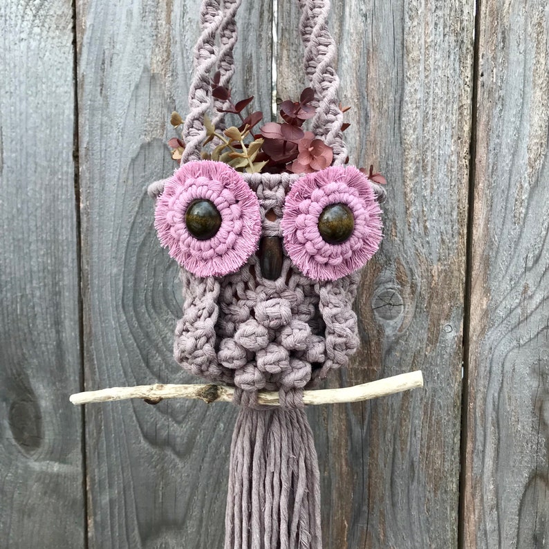 DIY MACRAME OWL Plant Hanger Pattern, Owl Plant Holder Photo tutorial, Learn to macrame, pdf instructions image 6