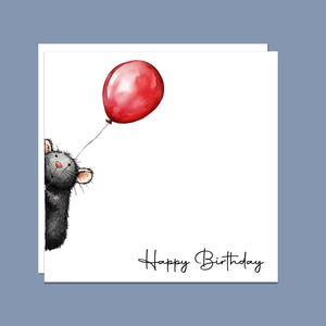 Pack of six funny peeking animal Birthday Cards, Unique Handmade Birthday Card Pack uk image 6