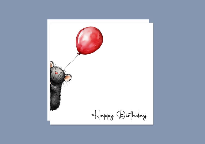 Pack of six funny peeking animal Birthday Cards, Unique Handmade Birthday Card Pack uk image 6