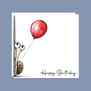 Pack of six funny peeking animal Birthday Cards, Unique Handmade Birthday Card Pack uk image 2