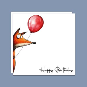 Pack of six funny peeking animal Birthday Cards, Unique Handmade Birthday Card Pack uk image 7