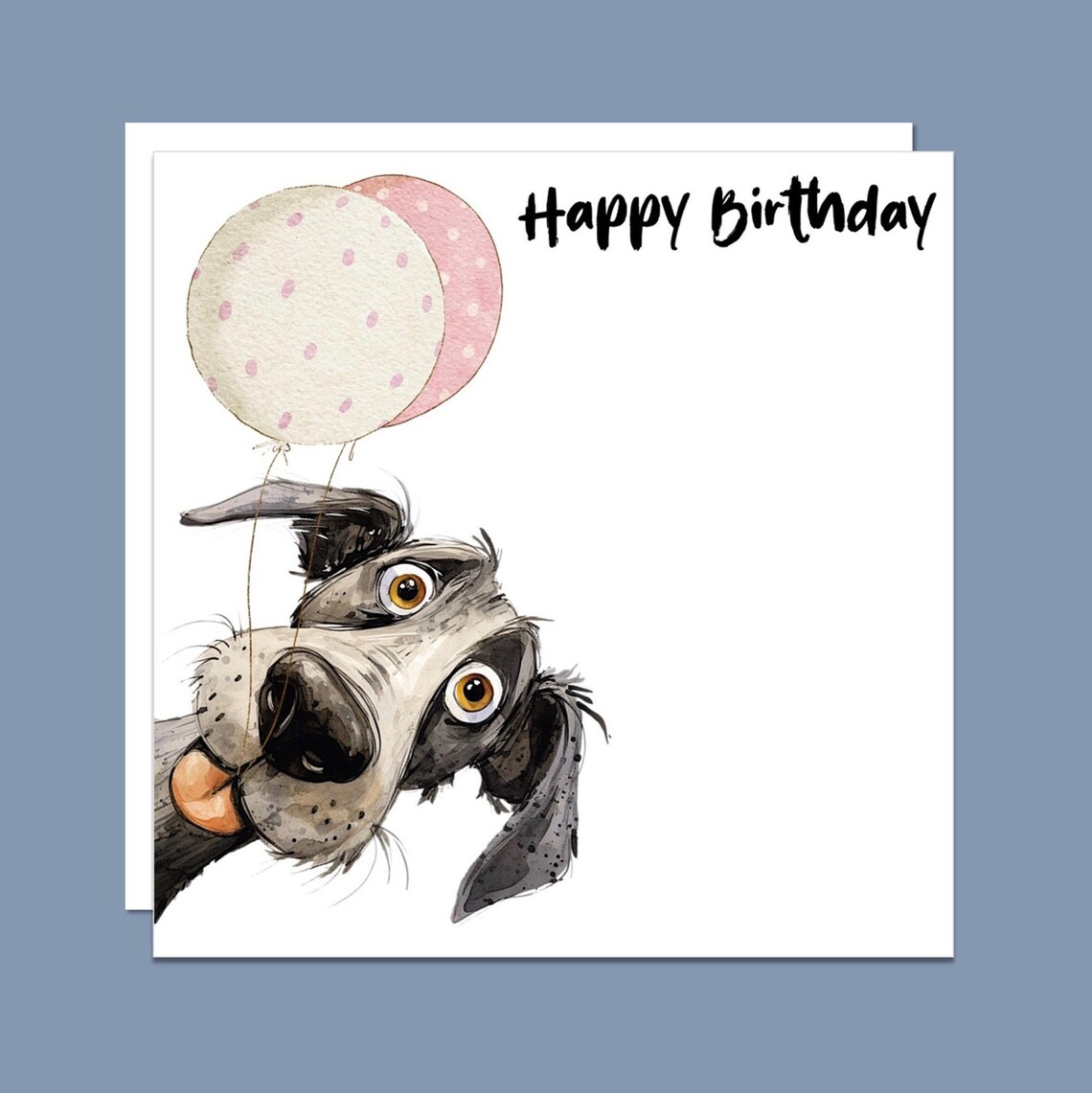 Pack of Six Funny Dog Birthday Cards, Unique Handmade Birthday Card ...