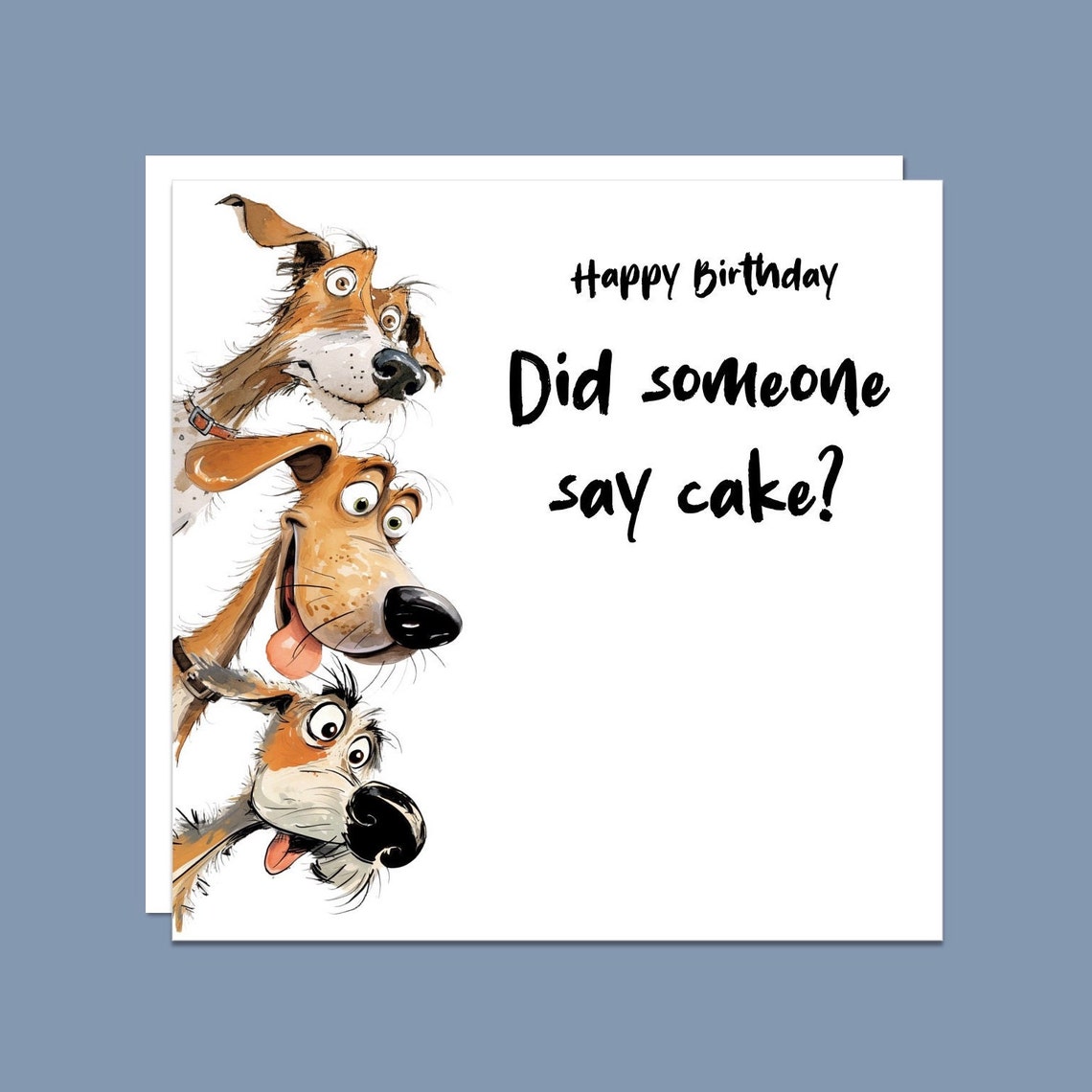 Pack of Six Funny Dog Birthday Cards, Unique Handmade Birthday Card ...