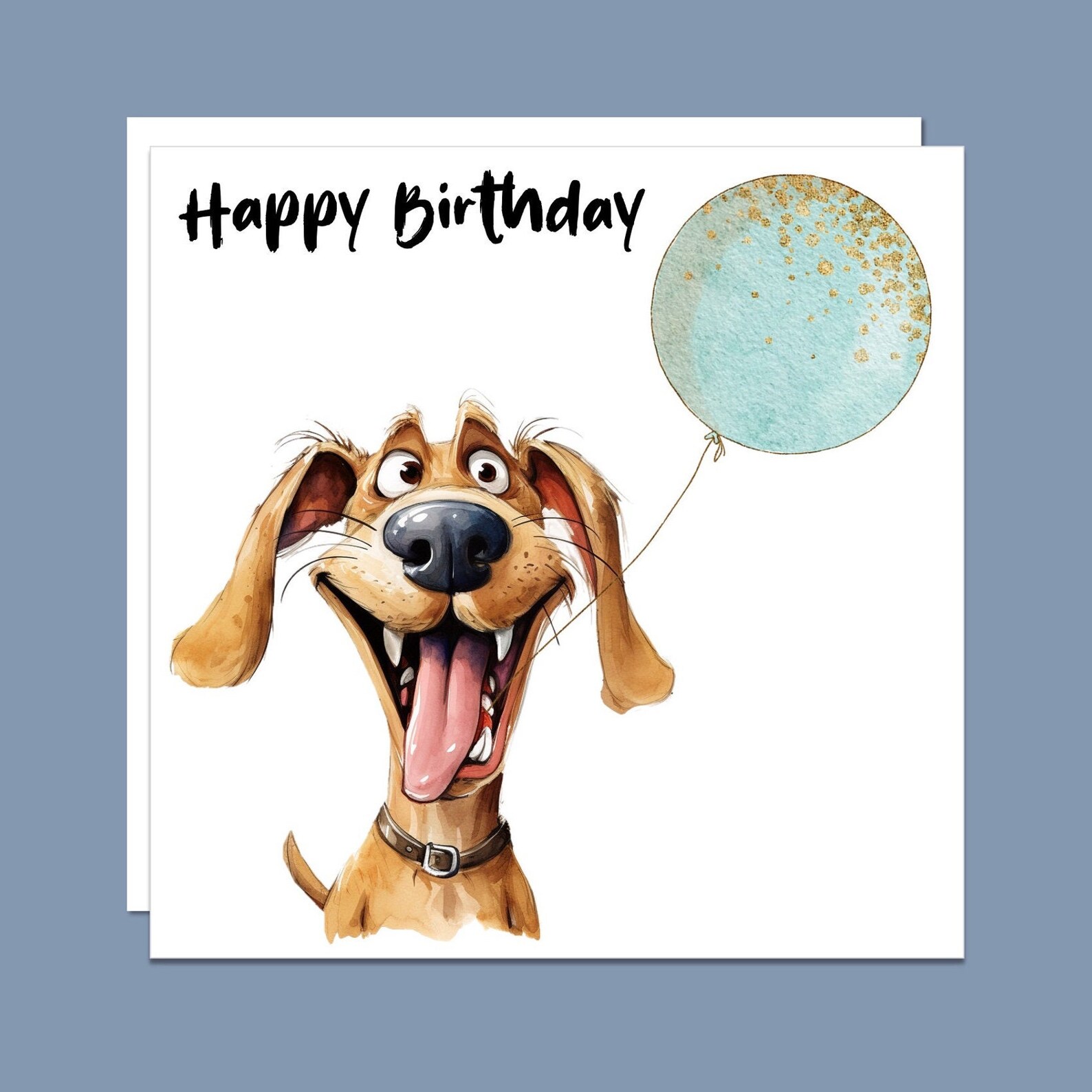 Pack of Six Funny Dog Birthday Cards, Unique Handmade Birthday Card ...