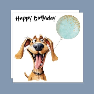 Pack of Six Funny Dog Birthday Cards, Unique Handmade Birthday Card ...