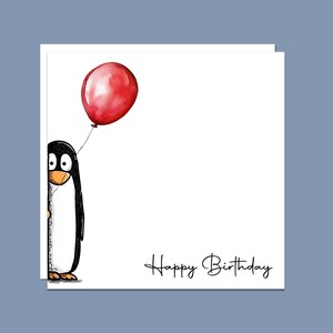 Pack of six funny peeking animal Birthday Cards, Unique Handmade Birthday Card Pack uk image 5