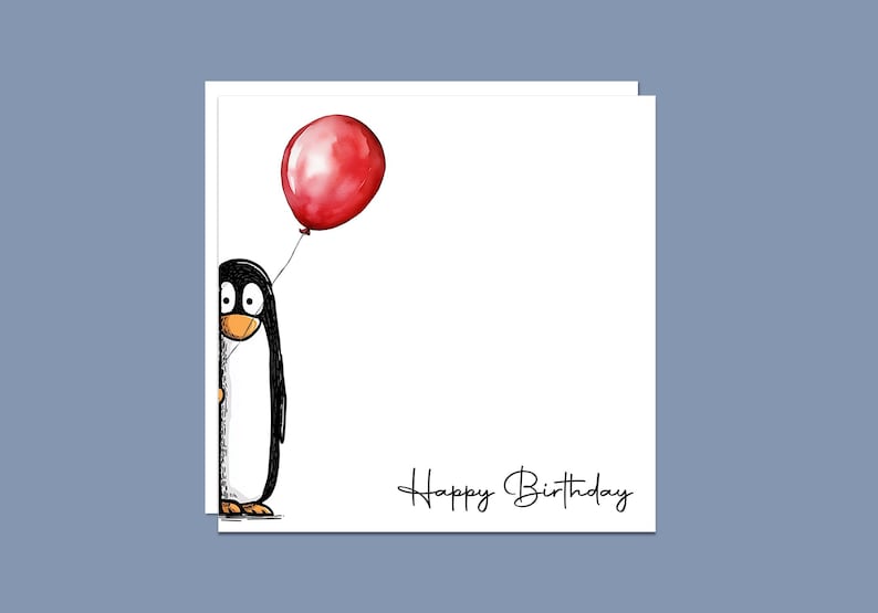 Pack of six funny peeking animal Birthday Cards, Unique Handmade Birthday Card Pack uk image 5
