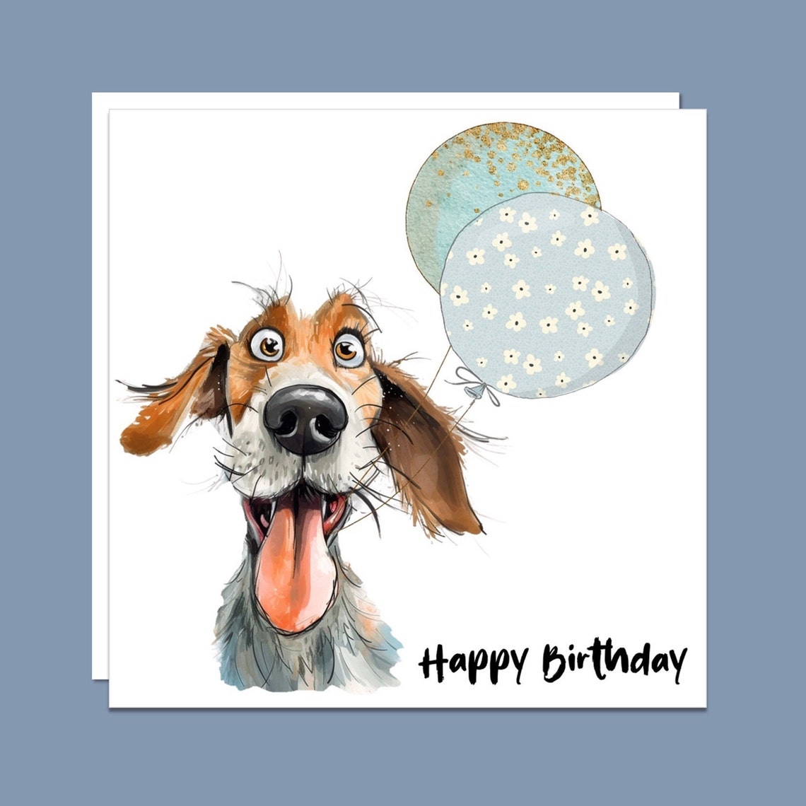 Pack of Six Funny Dog Birthday Cards, Unique Handmade Birthday Card ...