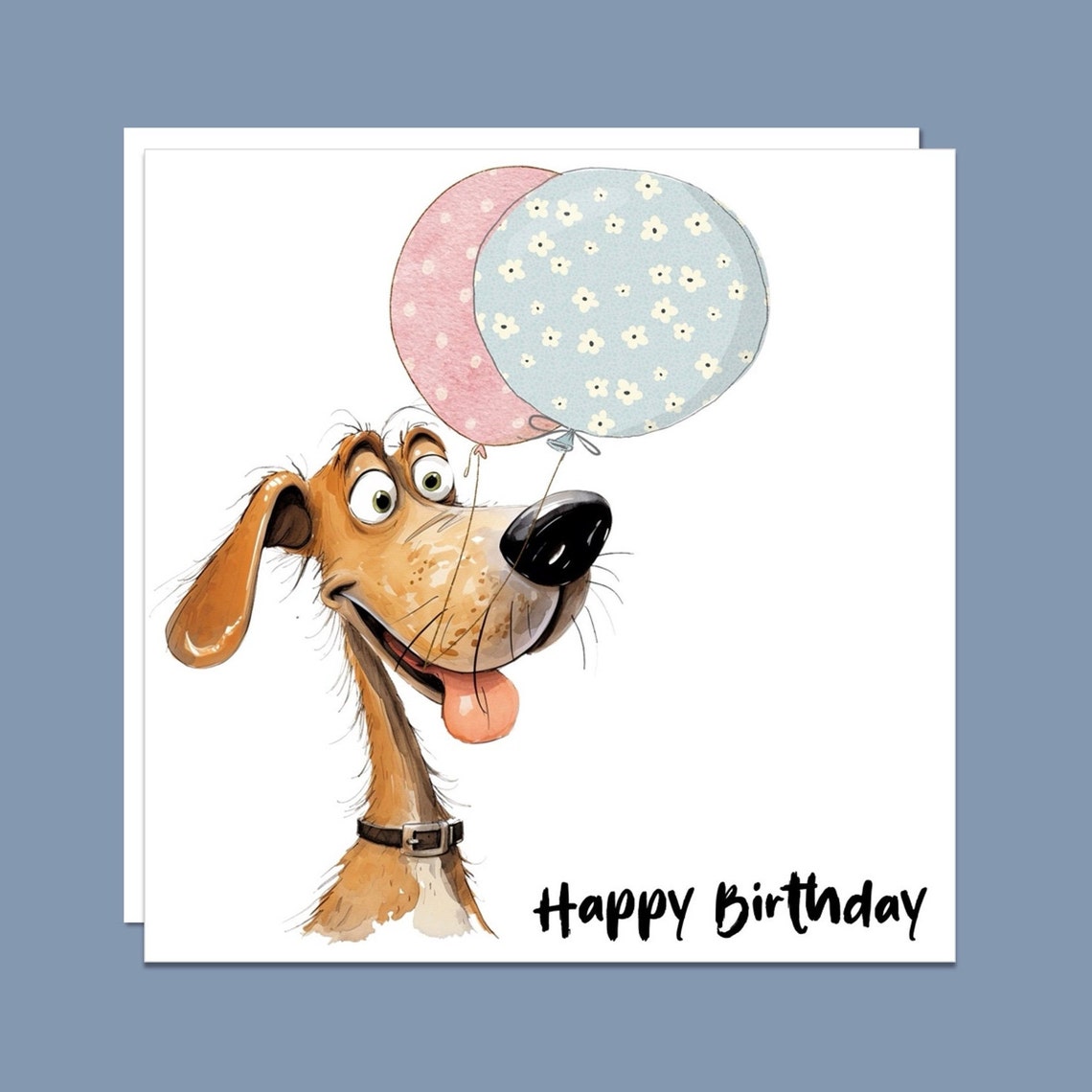 Pack of Six Funny Dog Birthday Cards, Unique Handmade Birthday Card ...
