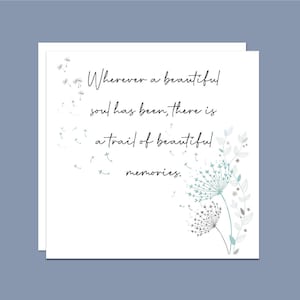 Sympathy Card, Thinking Of You Card, Bereavement Card, Sorry for your loss, Handmade Unique Beautiful Soul Card.