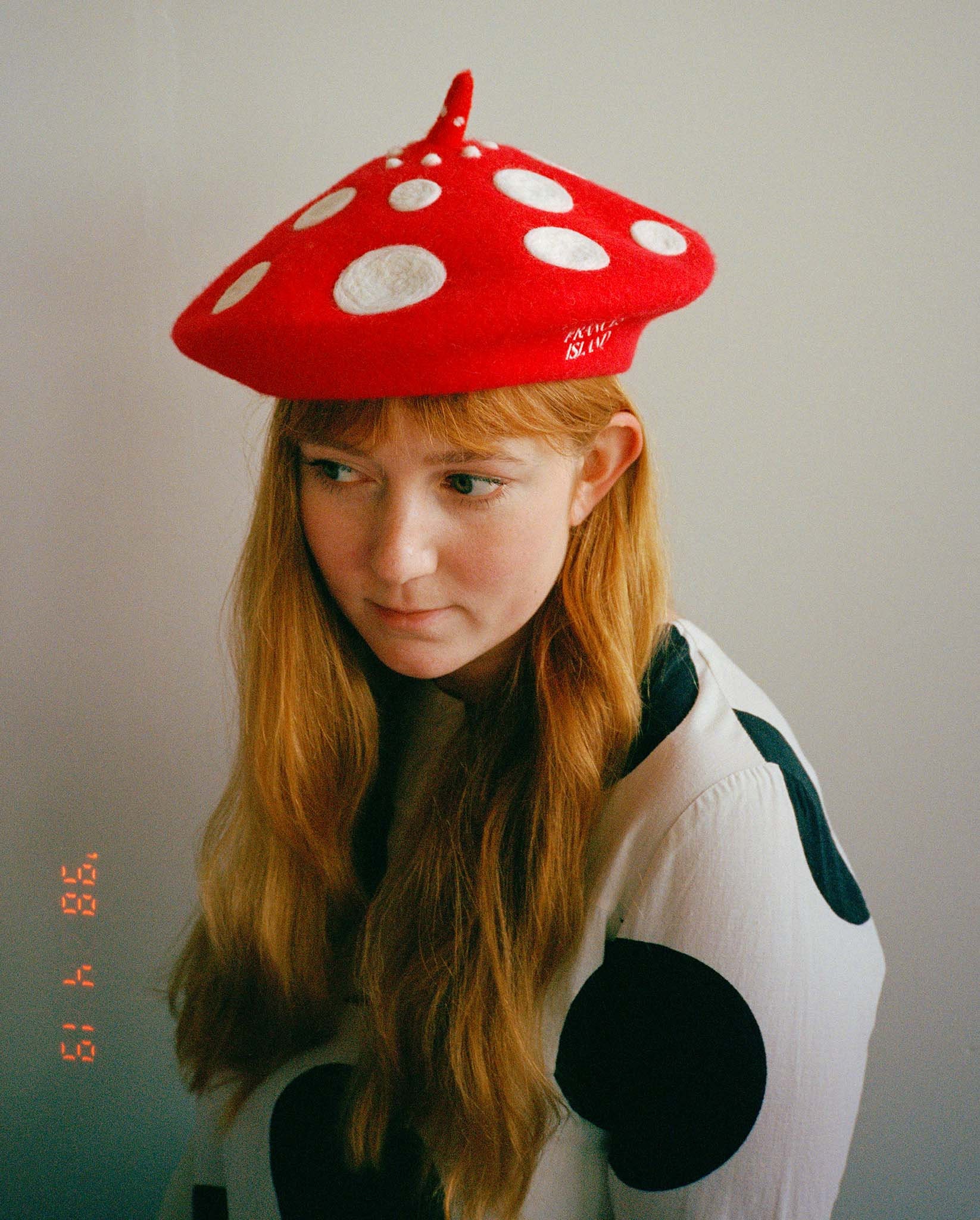 Red Mushroom Beret Yayoi Kusama Cottagecore Beret Toadstool Etsy Canada