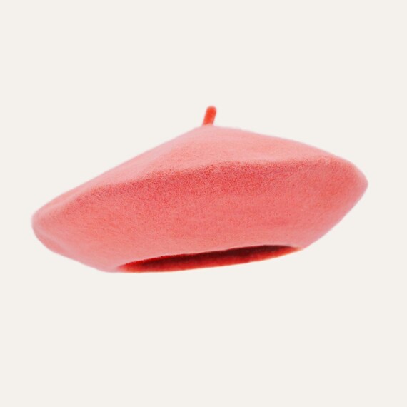 Coral Beret Peach Beret Salmon Beret 