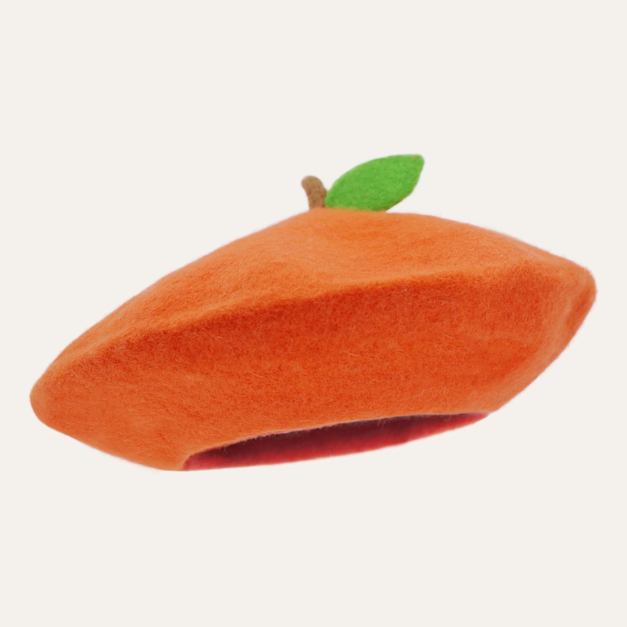 Orange Beret Fruit Beret Cute Fruit Hat Tangerine Beret Etsy