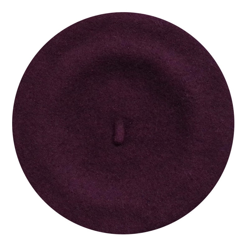Purple Beret With 100 Wool / French Style Berets / Dark Etsy Denmark