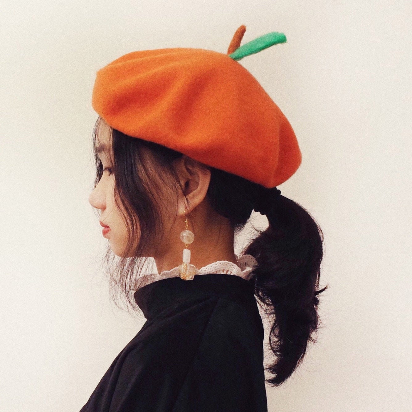 French Orange Fruit Beret Cute Kawaii 