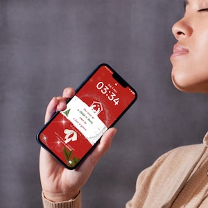 Set of 4 Red  Christian Phone Wallpaper Designs | Scripture Lock screen Bundle